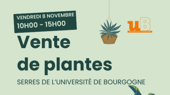 Serres de l’Université – Vente de plantes vendredi 8 novembre 2024